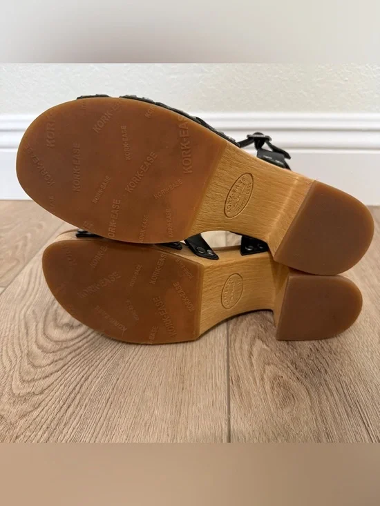 KORK-EASE Women’s 8 Ester Strappy Black Platform Heel Sandals - Picture 8 of 10